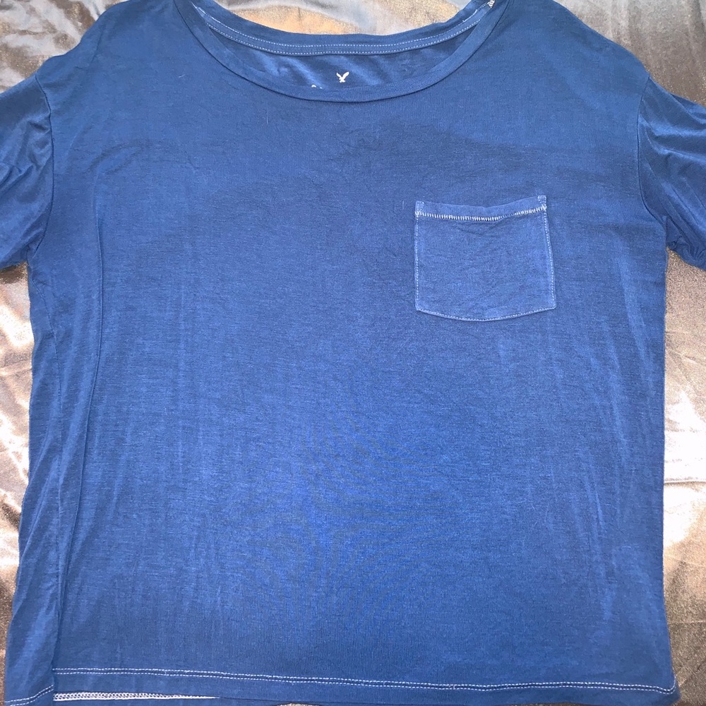 Blue shirt with pocket
